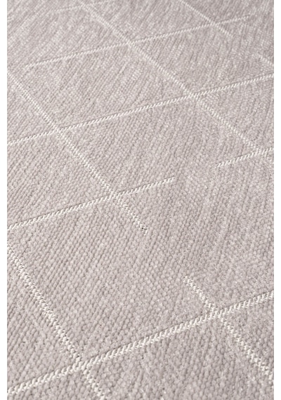 Malta Mlt01g Gri Dekoratif Şönil Kilim Geometrik Desen Yıkanabilir Yumuşak Kaymaz Taban Halı Yolluk