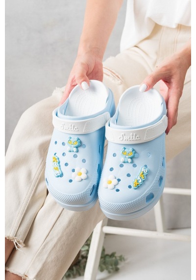 N Moda Unisex Deniz Sabo Doktor Hemşire Hastane Confort Sandalet Mavi