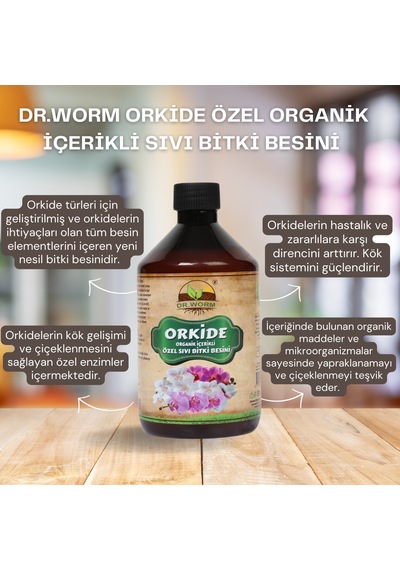 Dr.Worm Orkide Özel Sıvı Bitki Besini (Gübresi) 500 ML