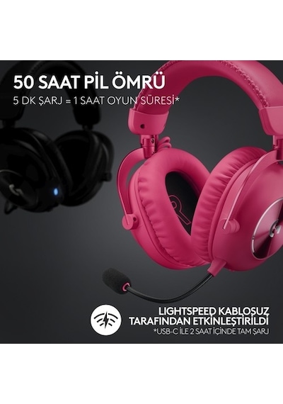 Logitech G Pro X 2 Lıghtspeed Kablosuz Kulak Üstü Kulaklık