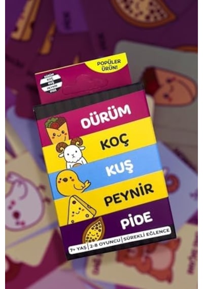 Çabuk Reflex Kutu Oyunu Dürüm Koç Kuş Peynir Pide Kart Oyunu Oyun Parti Eğlence Aile Arkadaş Oyunu