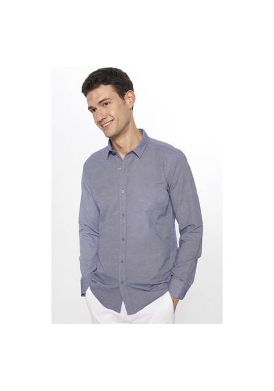 Tudors Erkek Modern Slim Fit Dar Kesim Uzun Kollu Pamuklu Kolay Ütü Armürlü Mavi Gömlek-31490-mavi Mavi Tudors Erkek Modern Slim Fit Dar Kesim Uzun Kollu Pamuklu Kolay Ütü Armürlü Mavi Gömlek-31490-mavi Mavi