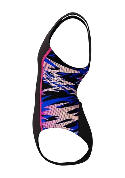 Speedo Hyperboom Splice Muscleback Kadın Yüzücü Mayosu Siyah