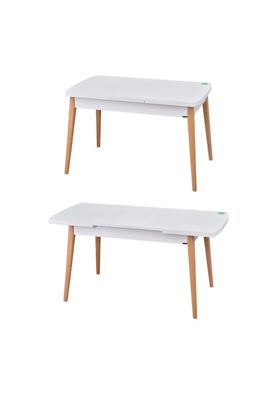 Vilinze Eames Sandalye Avanos Ahşap Mdf Açılır Mutfak Masası Takımı - 70x120+30 Cmtk-avanos-70120ak-nb-eames-nb Beyaz
