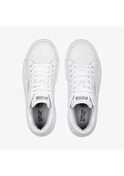 Puma Smash Platform V3 Kadın Beyaz Sneaker Düz 390758 Beyaz