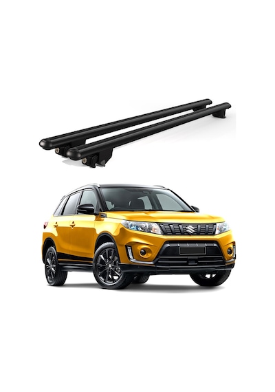 Kanca Suzuki Vitara 2015 Ve Sonrası Uyumlu Siyah Kilitli Ara Atkı 120cm Port Bagaj Tavan Barı