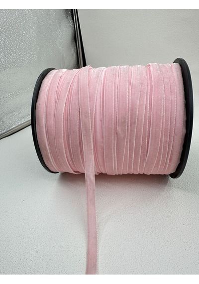 Paşateks- 1 Cm Düz Kadife-5 Metre -a.pembe