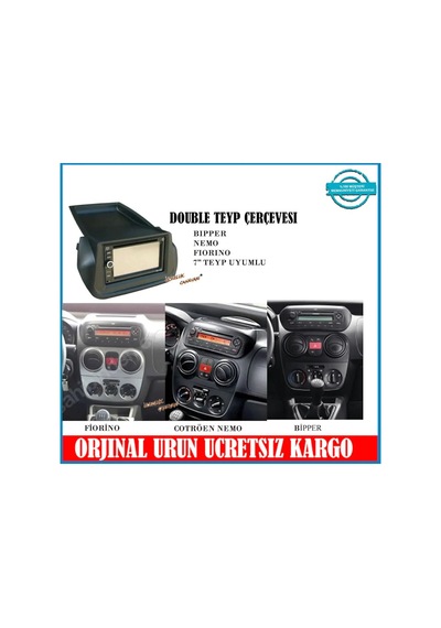 Peugeot Bipper Nemo Fiorino Double Oto Teyp Çerçevesi 2008-2016