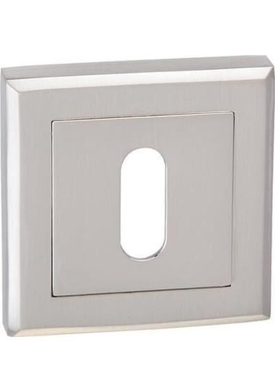 Hafele Kare Oda Kapı Kolu Rozeti 53mm, Mat Paslanmaz Çelik Renk