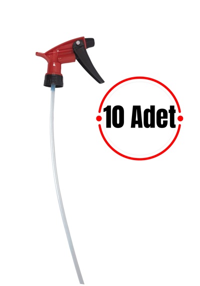 1 Lt Uyumlu Sprey Başlık - Kırmızı,dayanıklı Sprey Başlık 10 Adet