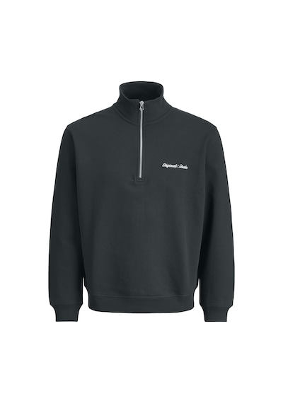 Jack & Jones Erkek Yarim Fermuarli Dik Yaka Sweatshirt - Norrebro - 12282899 Forest River