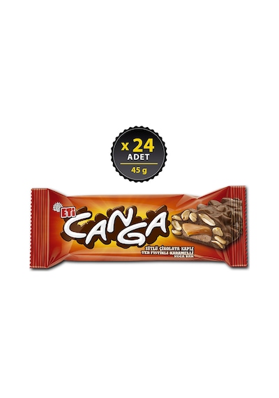 Eti Canga Yer Fıstıklı Karamelli Çikolata Bar 24 x 45 G