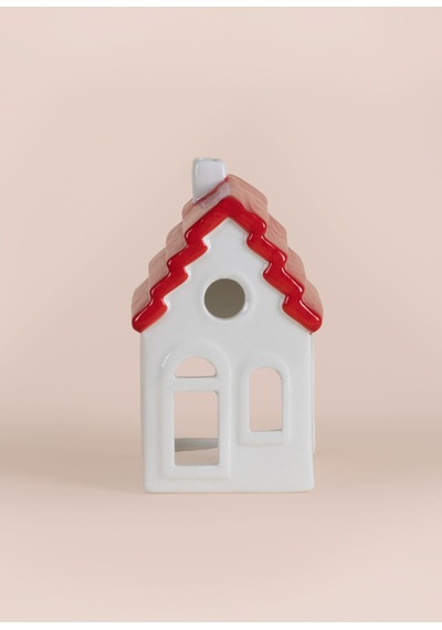 The Mia Dekoratif Tealight Yılbaşı Evi 9x8x15 Cm 1 Adet