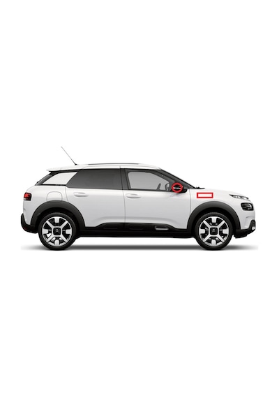 Citroen Logo C Elysee Çamurluk Yanı Ve Ayna Metalize Damla Desen