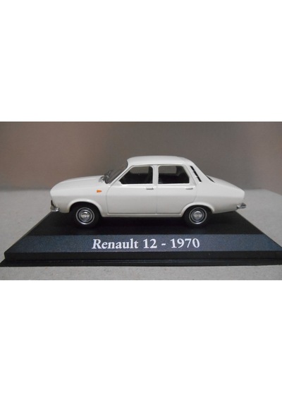 1:43 Ölçek Atlas 1970 Renault 12 - White Diecast Metal Minyatür Model Araba 10cm