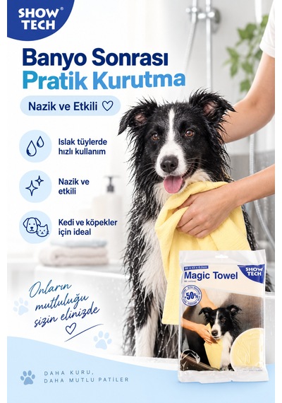 Show Tech Sihirli Kedi/köpek Havlusu 66x43 Cm