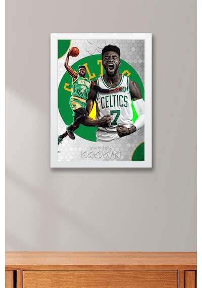 Jaylen Brown Çerçeveli Tablo - Boston Celtics Nba Posteri Tablo