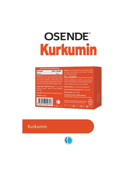 Osende Kurkumin  30 Yumuşak Kapsül