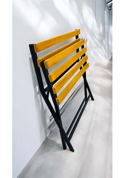 Modern Balkon Bahçe Mutfak Bistro Set Katlanır Masa-sandalye Sarı