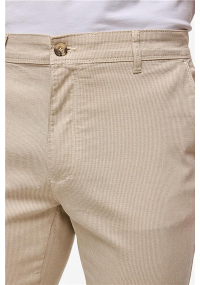 SÜVARİ Bej Slim Armürlü Pantolon Bej