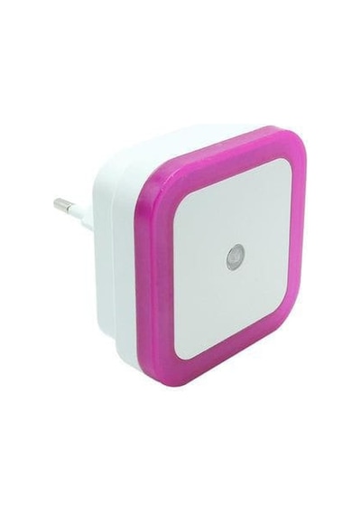 Fotoselli Led Gece Lambası, Pembe Renk Sensörlü Gece Lambası, 1 Watt Pembe Renk Led Gece Lambası Pembe