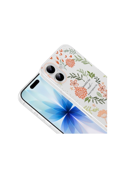 Apple iPhone Uyumlu 16 Kılıf Kamera Korumalı Desenli Zore Klip Kapak - Beautiful -