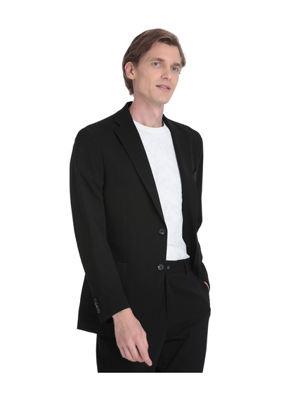 Hatemoğlu Siyah Slim Fit Mono Yaka Casual Takım Elbise 36294 Siyah