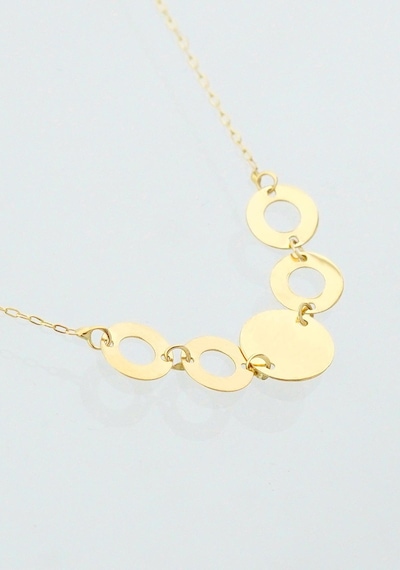 Halka 14k Altın Kolye 4n37019 Sarı