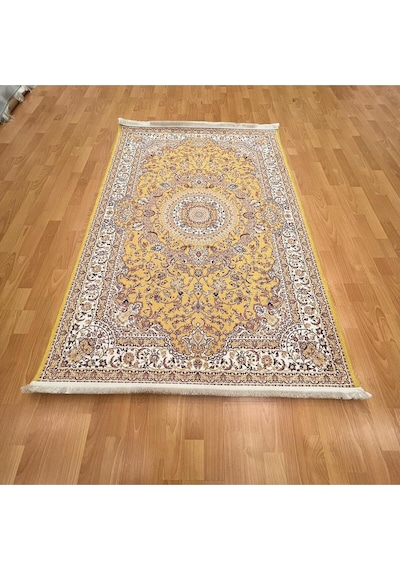 Güneş Madalyonlu 120 X180 Cm Dijital Baskı Halı Sarı