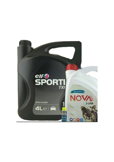 Elf Sporti Txi 10W-40 Acea A3/B4 Sentetik Motor Yağı 4 L + Yeşil Antifriz 3 L