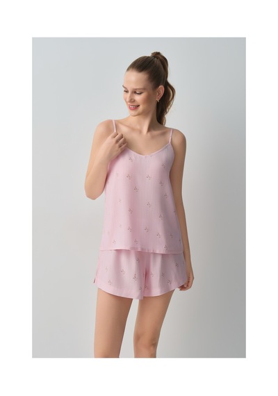 Suwen Jade Atlet Şort Pijama Takımı Wsh10910026919 Pembe