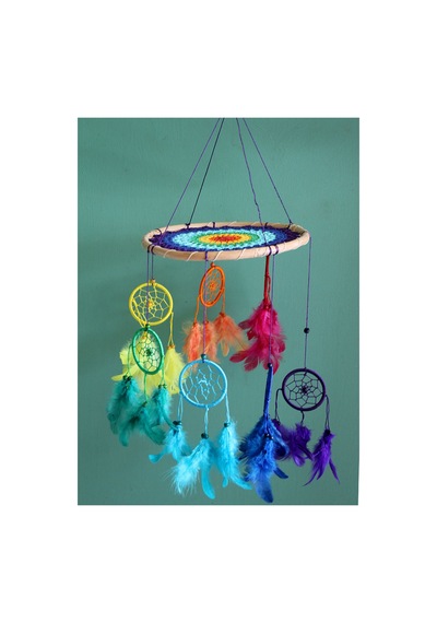 10 Adet Rüya Kapanı Düş Kapanı Duvar Süsü, Oda Dekoru Ve Dream Catcher 22x32 Cm Roshıta-1130 1