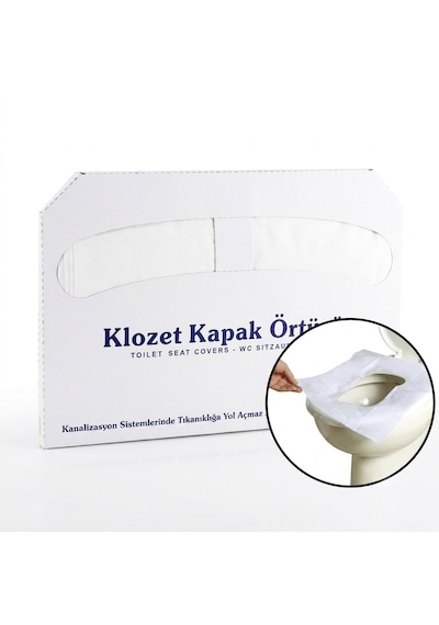 Şeylişeyler - Klozet Kapak Örtüsü 200'lü Tek Kullanımlık Hijyenik Tuvalet Kağıdı 1 Paket