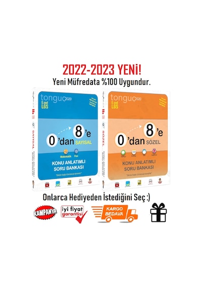 Tonguç Akademi 8.Sınıf 0’Dan 8’E Konu Anlatımlı Soru Bankası Set