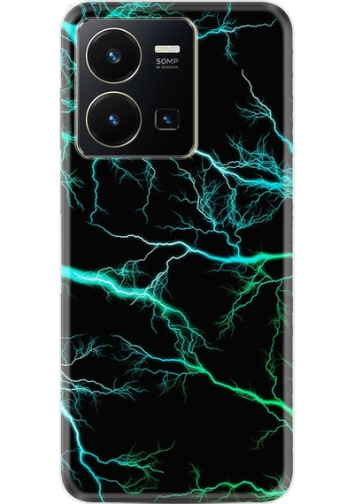 Vivo Y35 Kilif Silikon Desen Green Thunder 1693 566402651