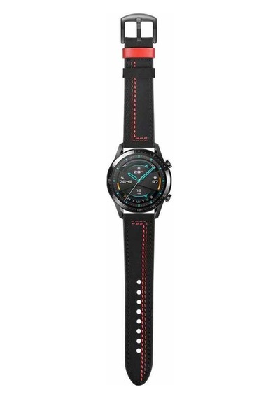 Galaxy Watch 46mm 22mm Uyumlu Krd-19 Deri Mrn Kordon Yeşil