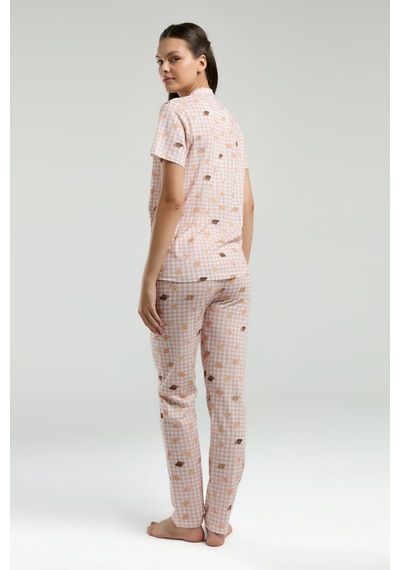 Rolypoly Kadın Beyaz Gömlek Pijama Beyaz