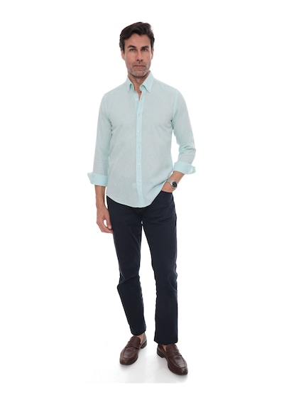 Slim Fit Uzun Kol Yaka Düğmeli Nefes Alan Keten Hediye Kutulu Erkek Gömlek Fs-004548 - Mint-3227 Slim Fit Uzun Kol Yaka Düğmeli Nefes Alan Keten Hediye Kutulu Erkek Gömlek Fs-004548 - Mint-3227
