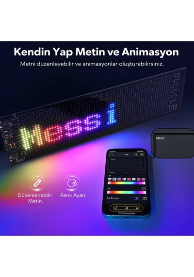 Led Esnek Ekran Yumuşak Piksel Ekran Matris Dijital Panel Programlanabilir Reklam Tabelası RGB