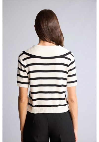 Defacto Crop Top Büyük Yaka Kazak H6636ax26spwt32 Beyaz-wt32