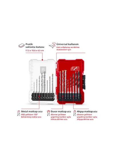 Einhell M-CASE 16 Parça Matkap Ucu Seti - 49108953