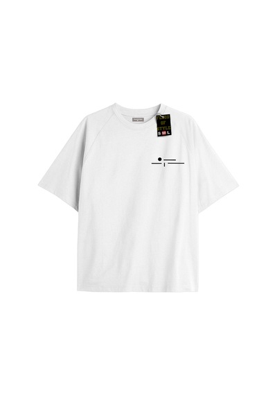 Flood Of Style Beyaz Oversize T-shirt Minimal Özel Tasarım