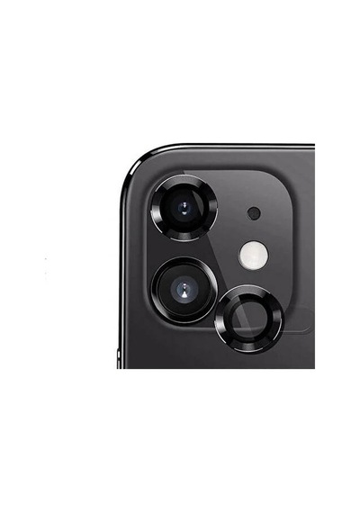 Noktaks  Apple Uyumlu  iPhone 12 Mini  Kamera Lens Koruyucu Safir Parmak İzi Bırakmayan Anti-reflective Cl-12 - Siyah