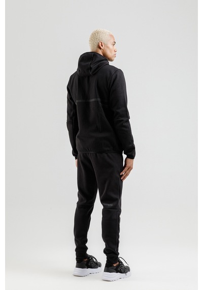 Airlife Engineered Hr Fleece I Erkek Tam Boy Fermuarlı Ve Kapüşonlu Eşofman Takımı Siyah