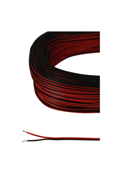 2 Pin Jst Elektrik Kablosu 2'li Şerit Led Kablo 2x0,22mm Kalaylı %100 Bakır Kordon Kablo 100m