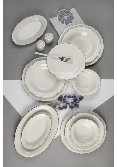 Porser Platin Yaldız Fulya Yemek Takımı 12 Kişilik 53 Parça Fly53 Çok Renkli
