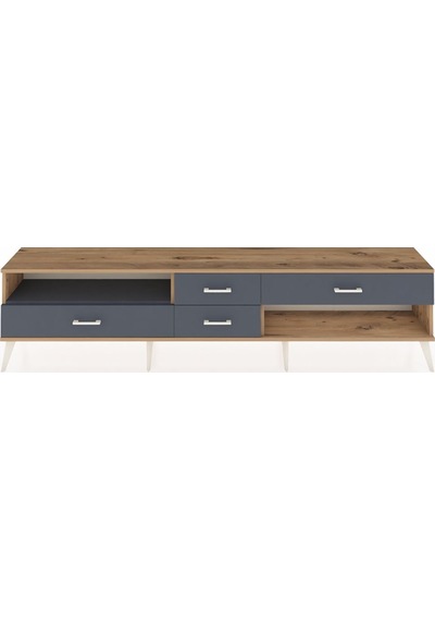 Arges Tv Ünitesi Tek Raflı 4 Çekmeceli 220x30x51 Çam-antrasit Antrasıt/antrasıt - Atlas Çam Arges Tv Ünitesi Tek Raflı 4 Çekmeceli 220x30x51 Çam-antrasit Antrasıt/antrasıt - Atlas Çam