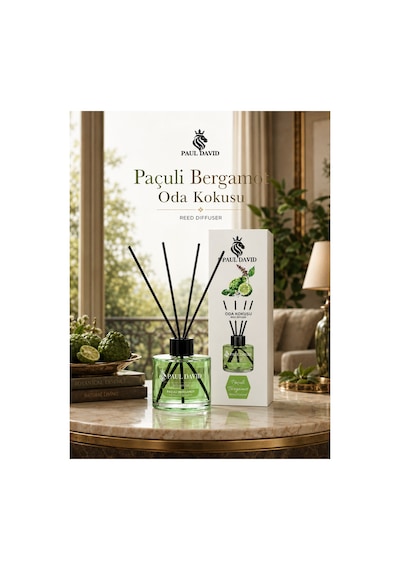 Paçuli & Bergamot Yüksek Koku Yayılımlı Dekoratif Bambu Çubuklu Oda Kokusu 145 Ml Diğer