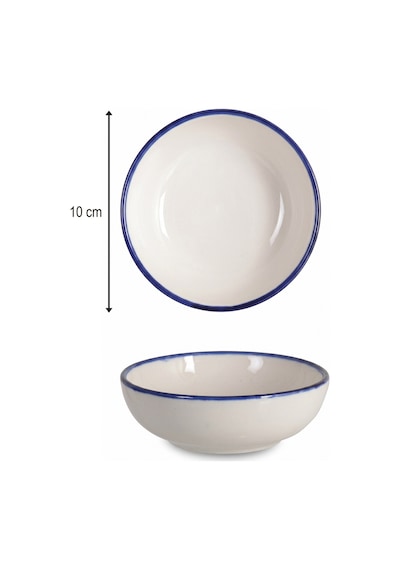 24'lü Valencia Kase 10cm Rim Lacivert Rinart Krem