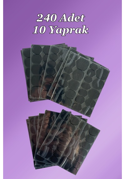 240 Adet Uv Işıkla Yapışan Çift Tafraflı Tırnak Yapıştırıcı Bant Cilde Zarar Vermez M/l